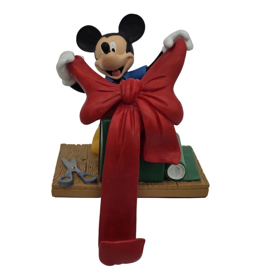 Vintage Disney Mickey Unlimited Santa's Best Stocking Hanger 1996 W/Box